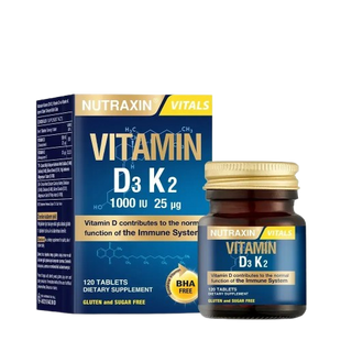 Nutraxin Вітамін D3K2 таблетки 1000 МО 25 мкг №120 38456 фото